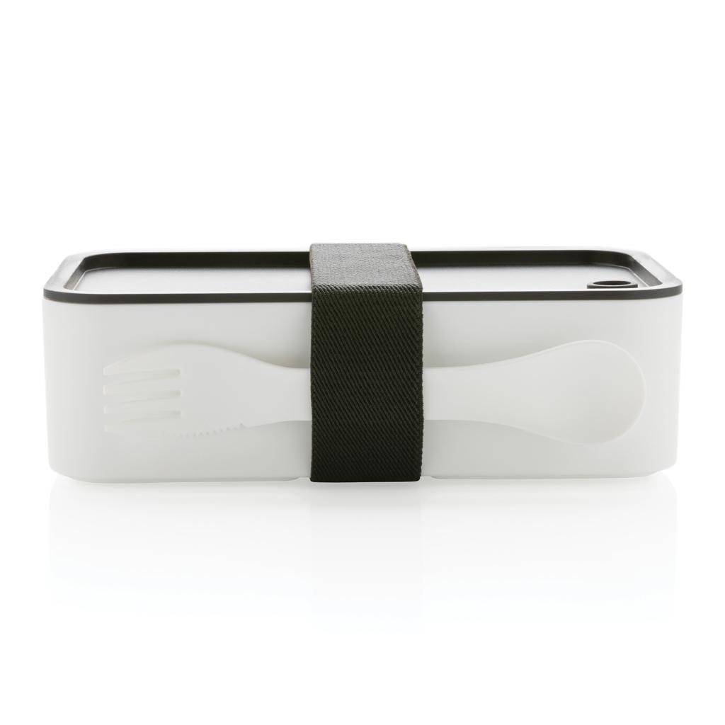 Caserolă pentru prânz din PP reciclat GRS cu spork transparent