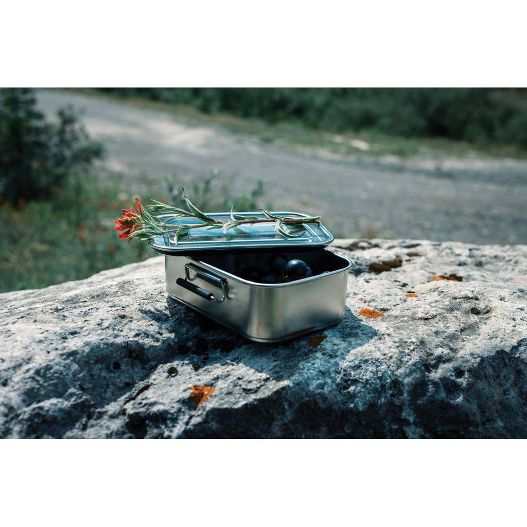 Caserolă pentru prânz din oțel inoxidabil reciclabil RCS, etanșă silver