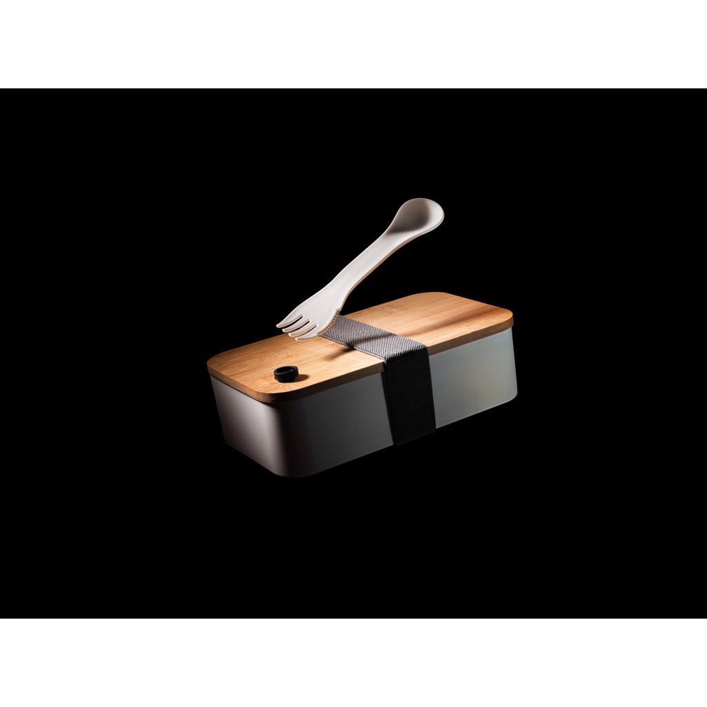 Caserolă pentru prânz din RPP cu capac din bambus transparent