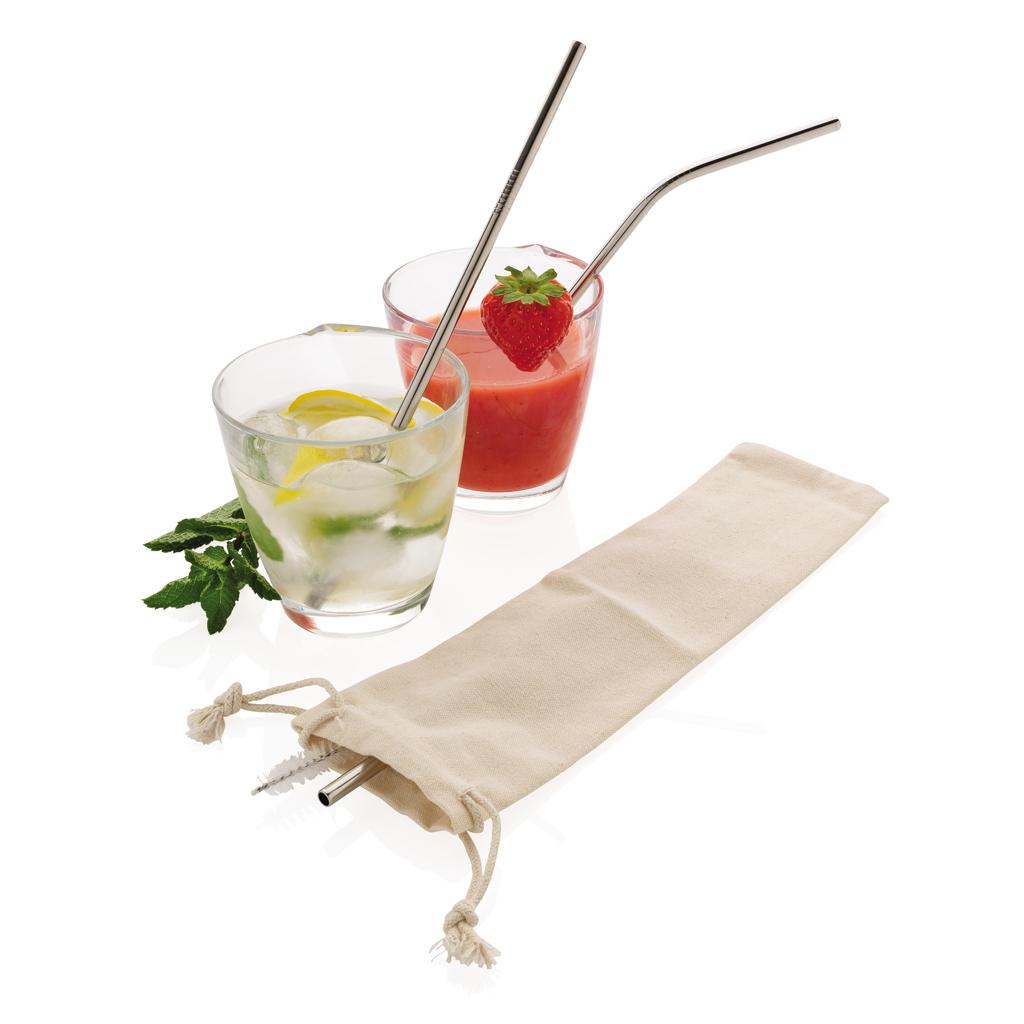 Set de 3 paie din oțel inoxidabil reutilizabile silver