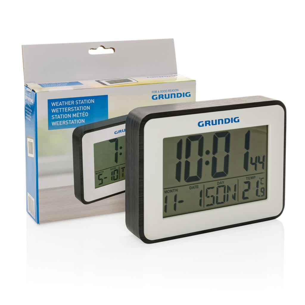 Stație meteorologică cu alarmă și calendar Grundig  transparent