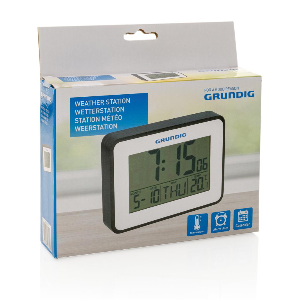 Stație meteorologică cu alarmă și calendar Grundig  transparent