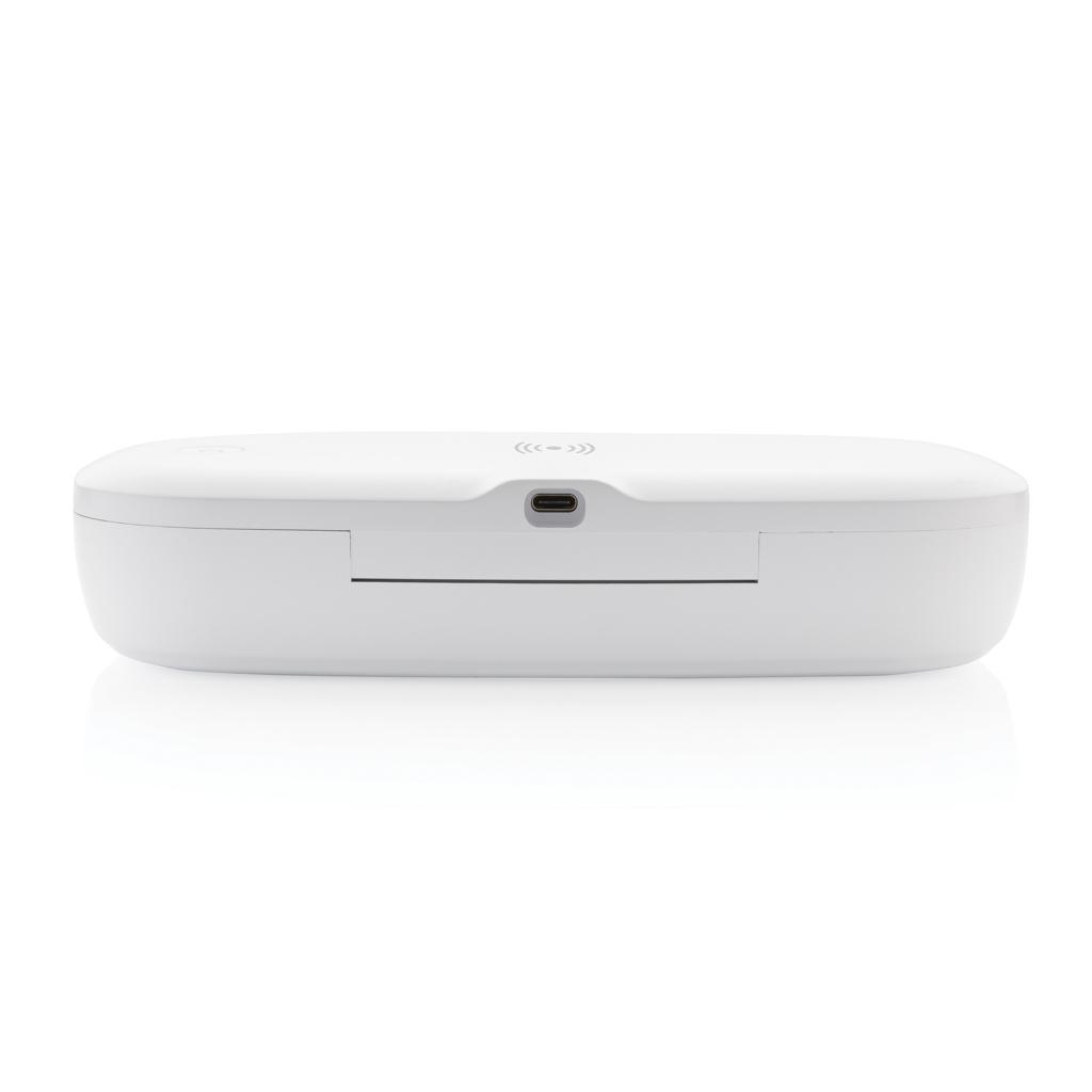 Cutie sterilizatoare UV-C cu încărcător wireless de 5W transparent
