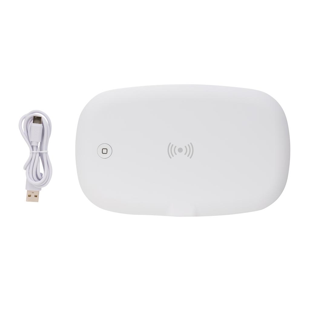 Cutie sterilizatoare UV-C cu încărcător wireless de 5W transparent