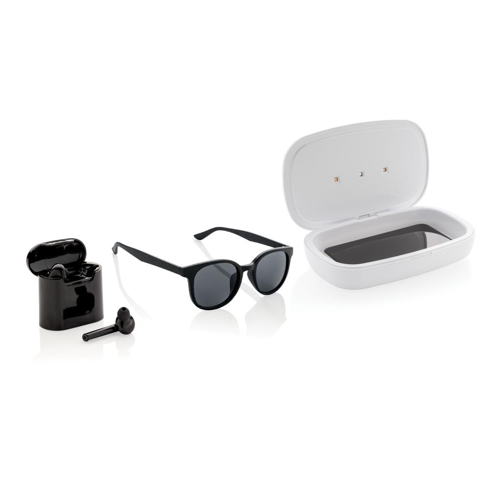 Cutie sterilizatoare UV-C cu încărcător wireless de 5W transparent