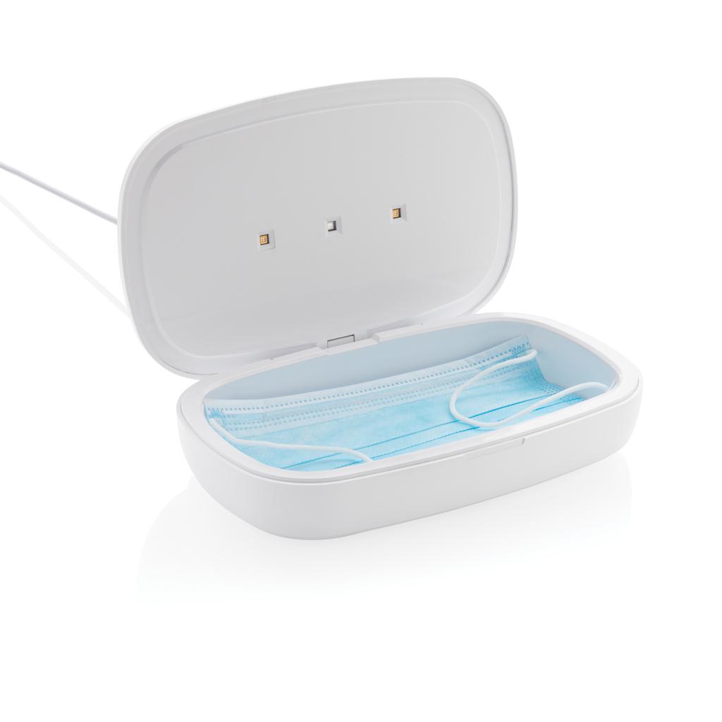 Cutie sterilizatoare UV-C cu încărcător wireless de 5W transparent