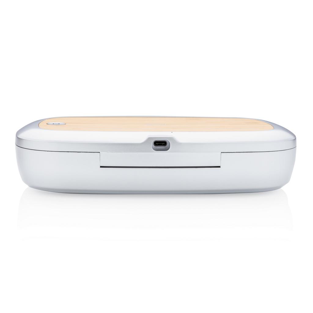 Cutie sterilizatoare UV-C Rena cu încărcător wireless de 5W grey