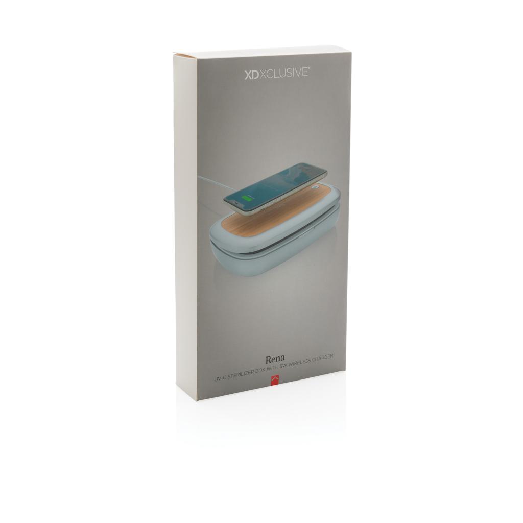 Cutie sterilizatoare UV-C Rena cu încărcător wireless de 5W grey