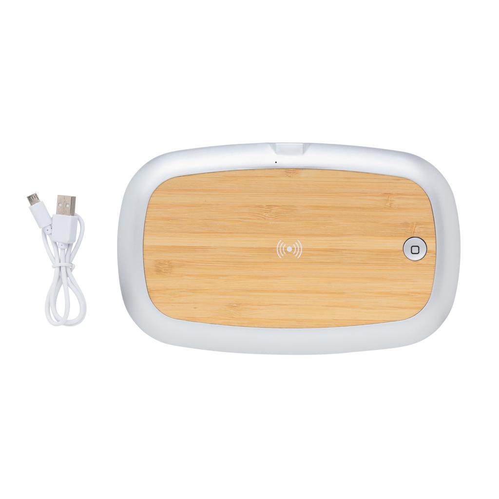 Cutie sterilizatoare UV-C Rena cu încărcător wireless de 5W grey