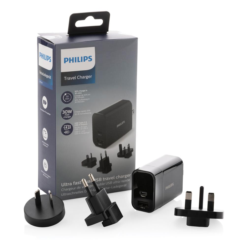 Încărcător de călătorie ultra rapid PD Philips black