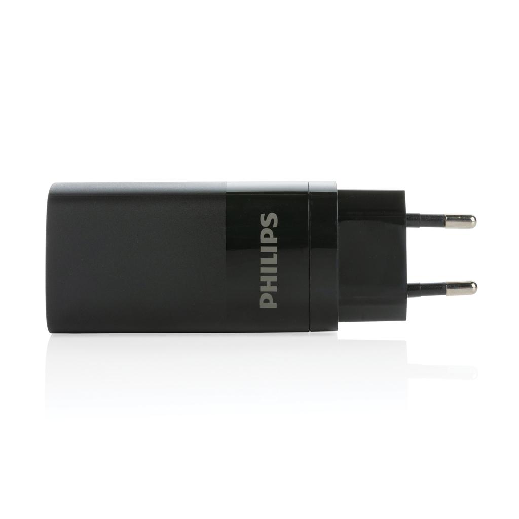 Încărcător 65W ultra rapid de perete cu 3 porturi USB Philips black