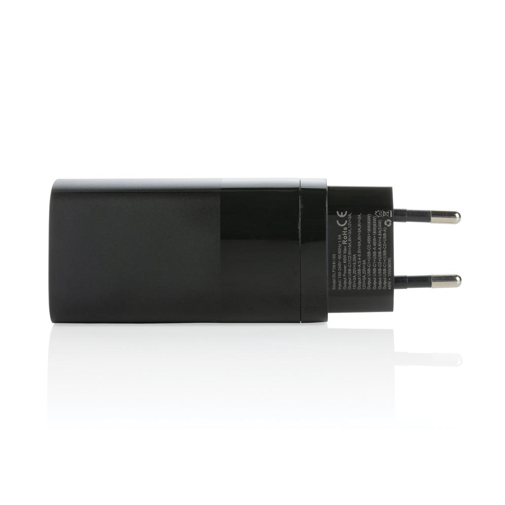 Încărcător 65W ultra rapid de perete cu 3 porturi USB Philips black