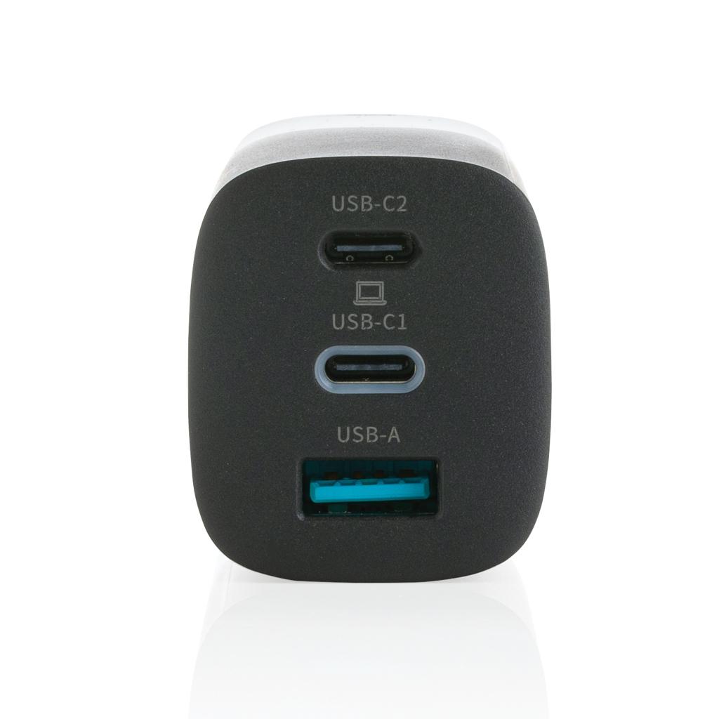 Încărcător 65W ultra rapid de perete cu 3 porturi USB Philips black