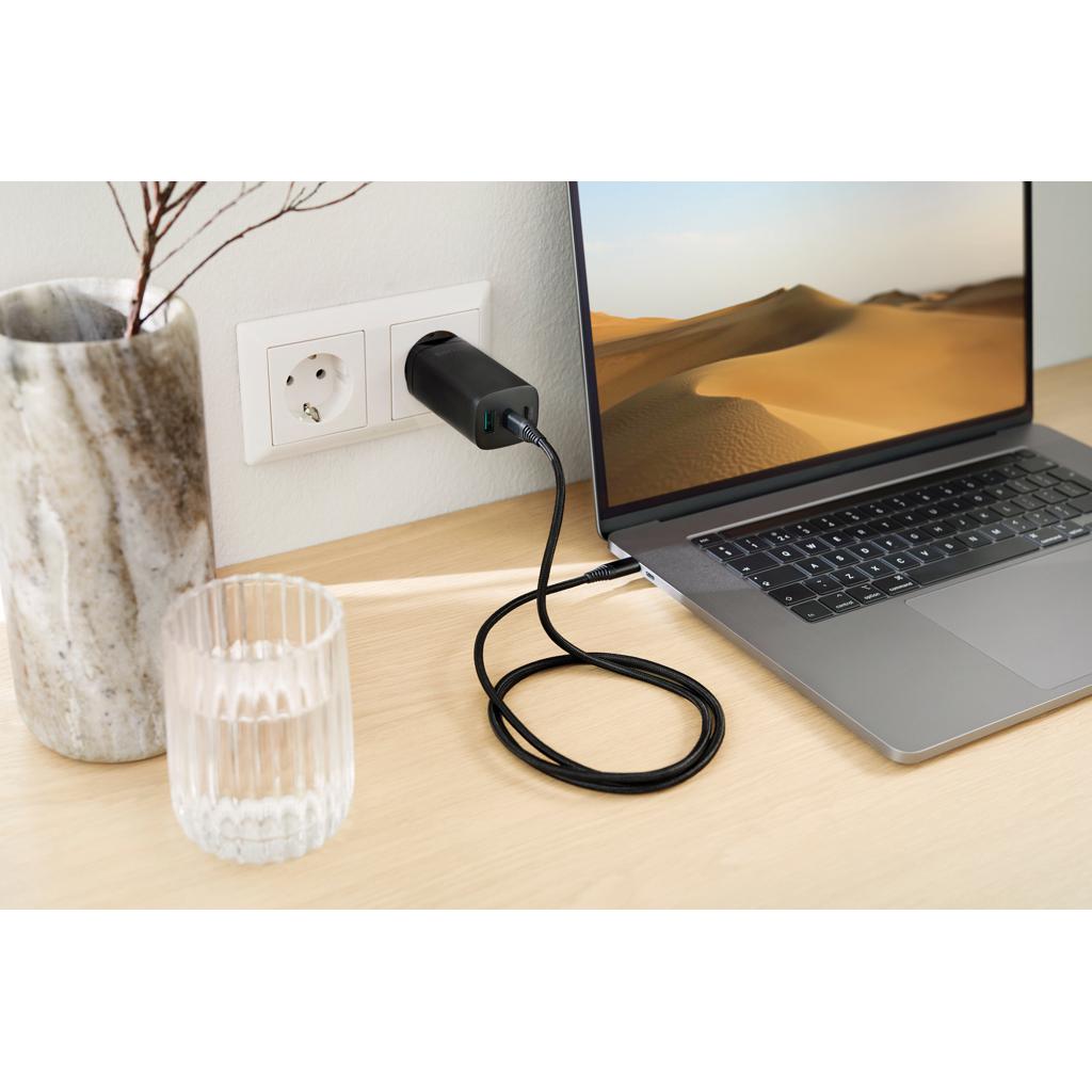 Încărcător 65W ultra rapid de perete cu 3 porturi USB Philips black