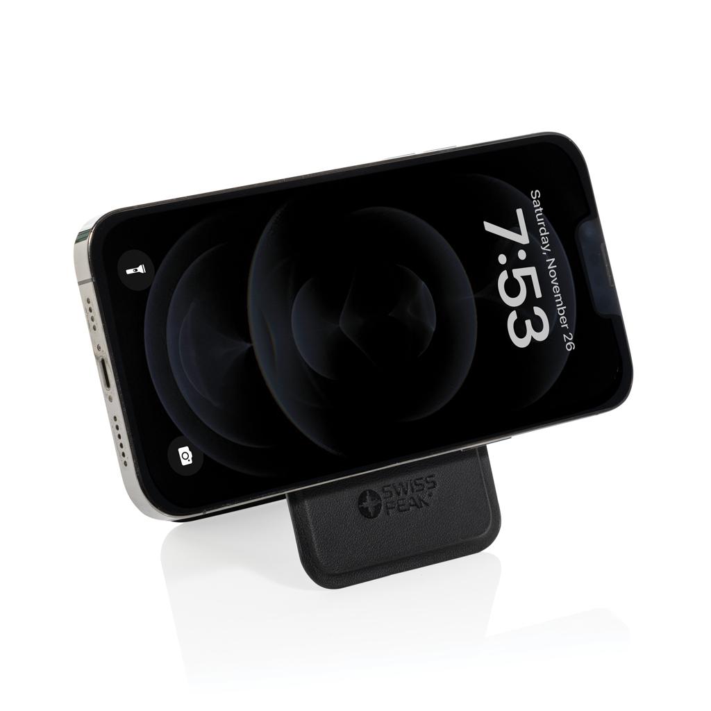 Portofel magnetic pentru telefon din PU reciclat RCS, cu suport Magstand black