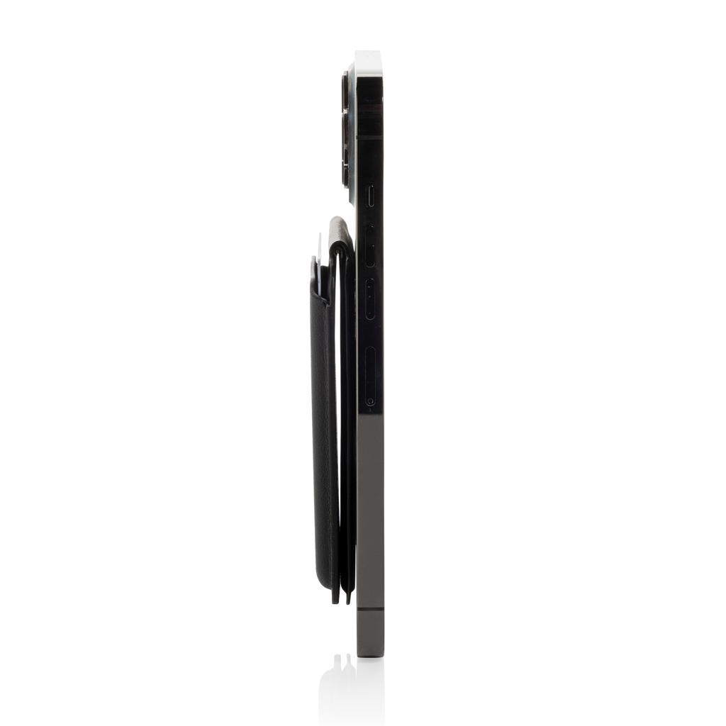 Portofel magnetic pentru telefon din PU reciclat RCS, cu suport Magstand black