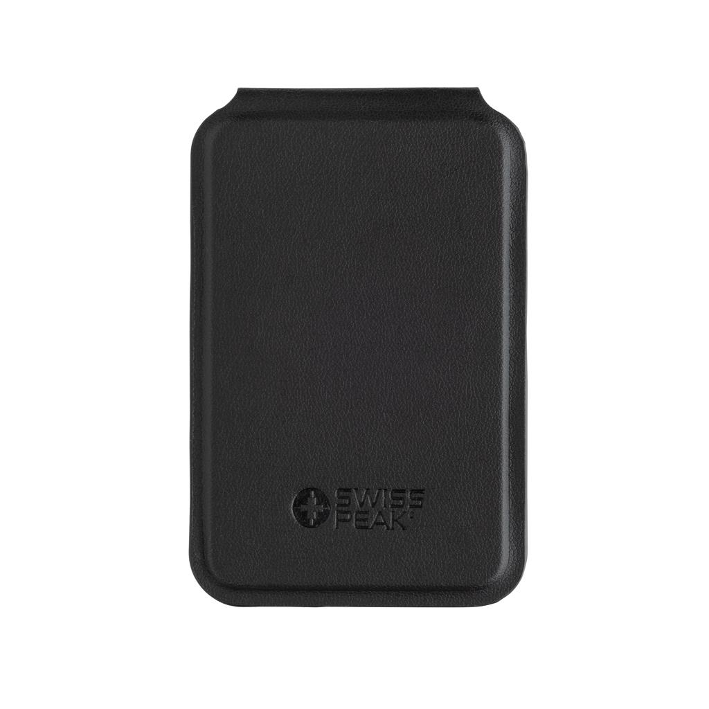 Portofel magnetic pentru telefon din PU reciclat RCS, cu suport Magstand black