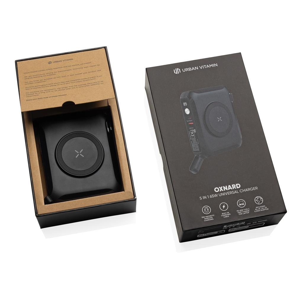 Încărcător universal 5 în 1, 65W Oxnard Urban Vitamin  black
