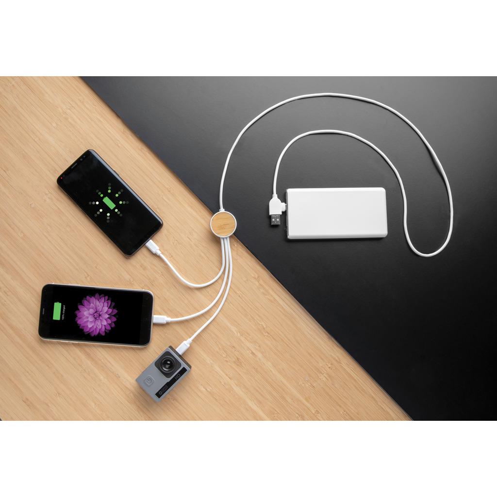 Cablu 6 în 1 din plastic reciclat RCS Ontario transparent