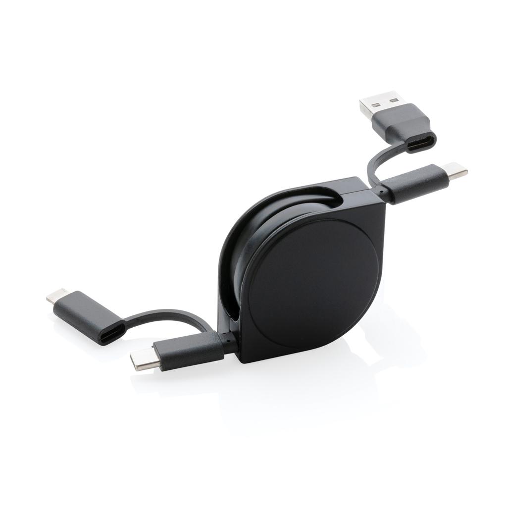 Cablu 6 în 1 din plastic reciclat RCS și TPE standard black