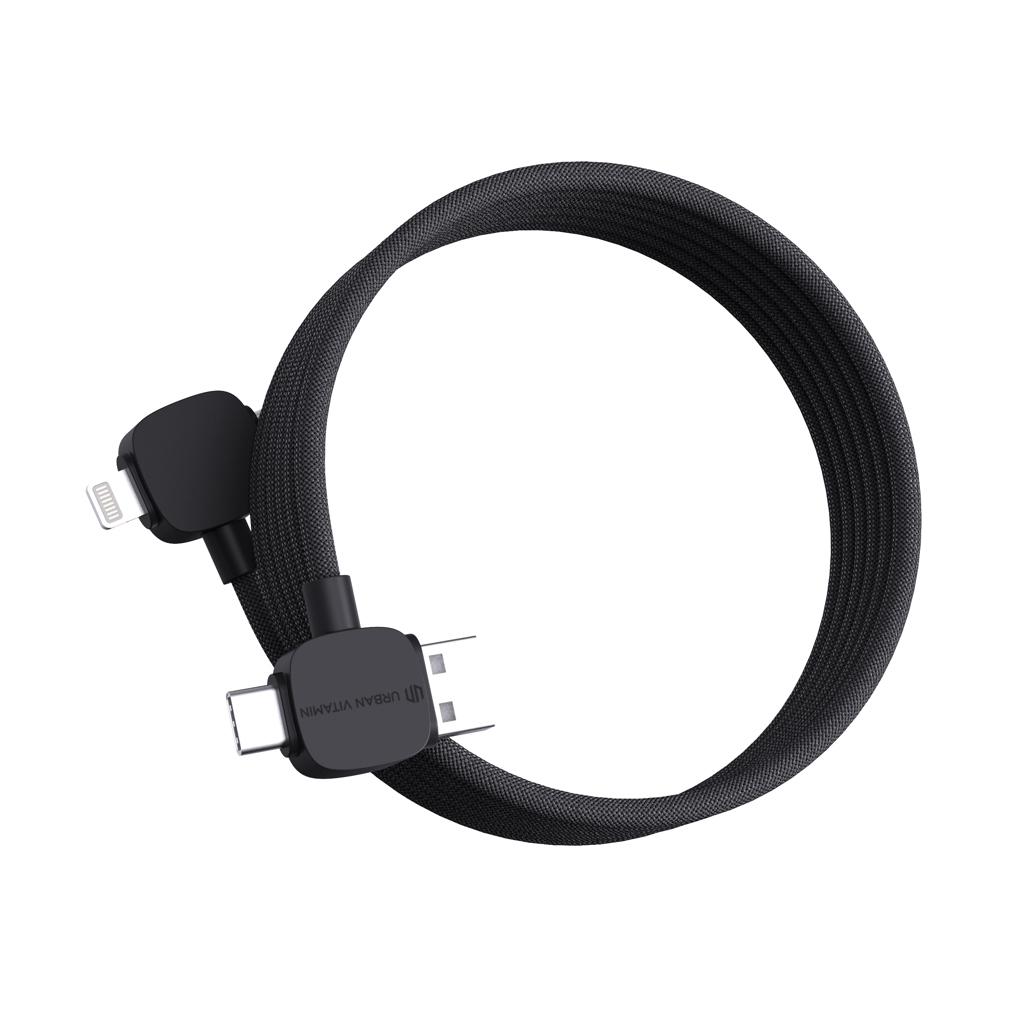 Cablu magnetic de 65W RCS RTPE/RPET Stockton Urban Vitamin  black