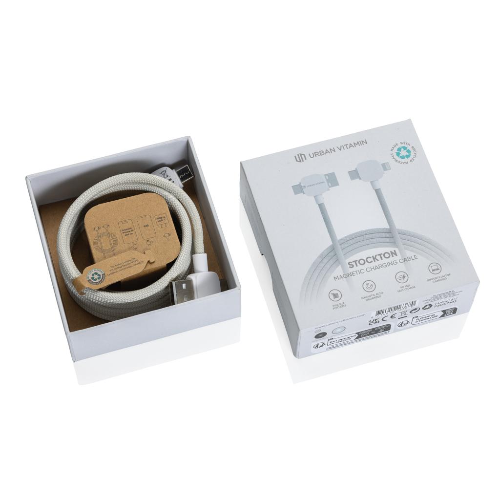 Cablu magnetic de 65W RCS RTPE/RPET Stockton Urban Vitamin  transparent