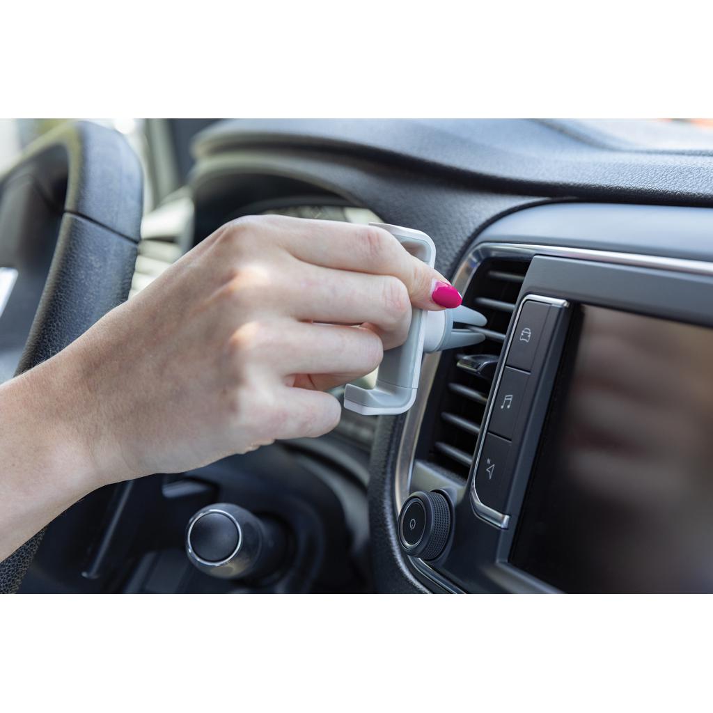 Suport auto pentru telefon cu rotire la 360 de grade din plastic reciclat RCS Acar transparent