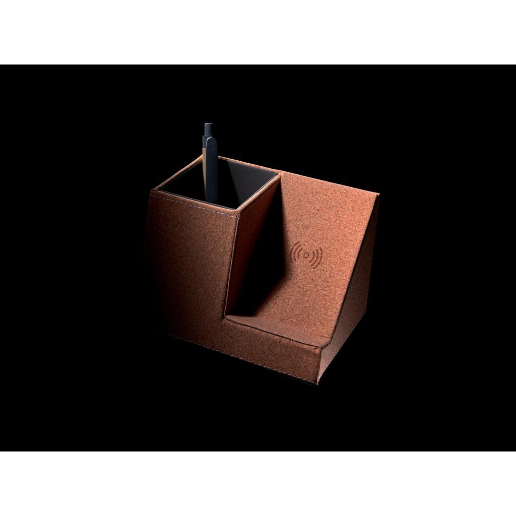 Suport pentru pix din plută și încărcător wireless de 5W khaki