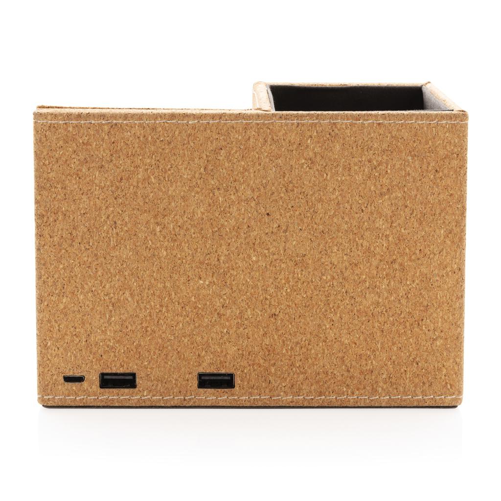 Suport pentru pix din plută și încărcător wireless de 5W khaki