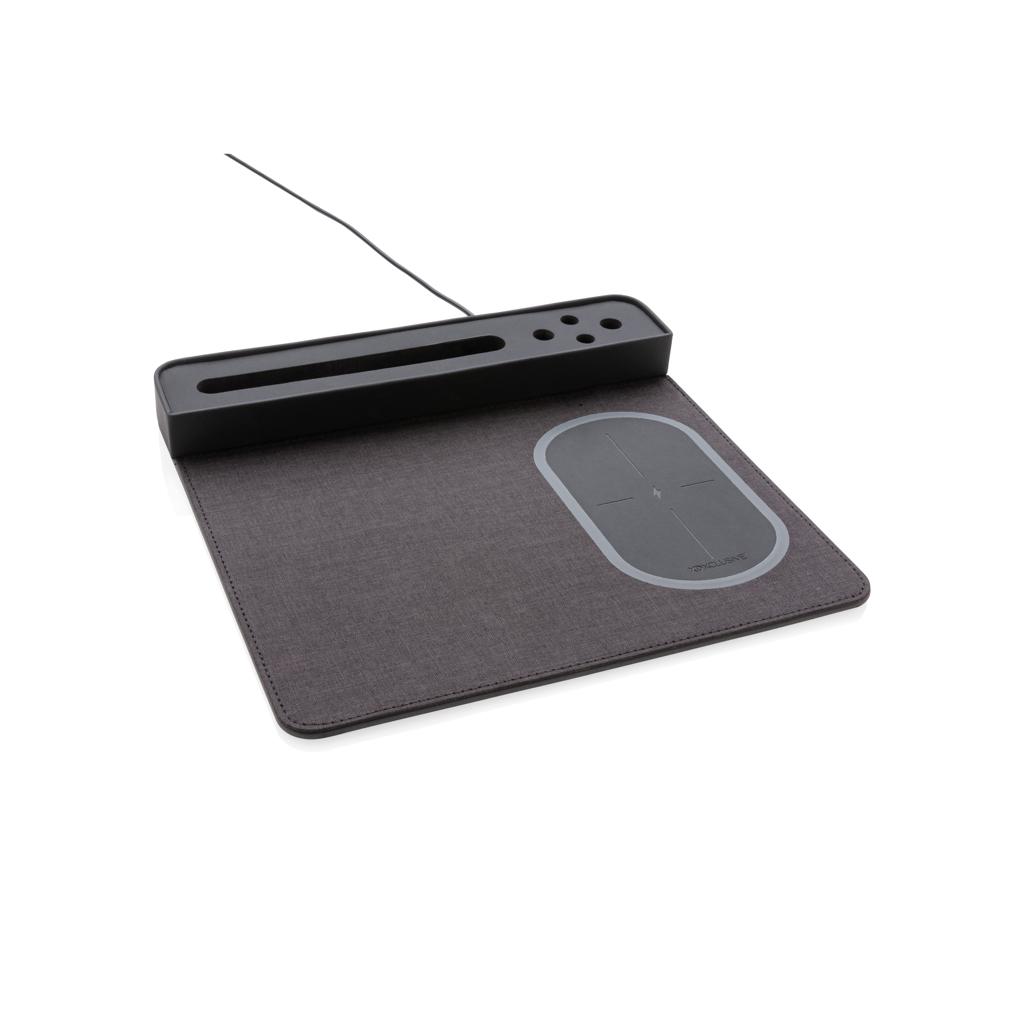 Mousepad de aer cu încărcare wireless de 5W și USB black