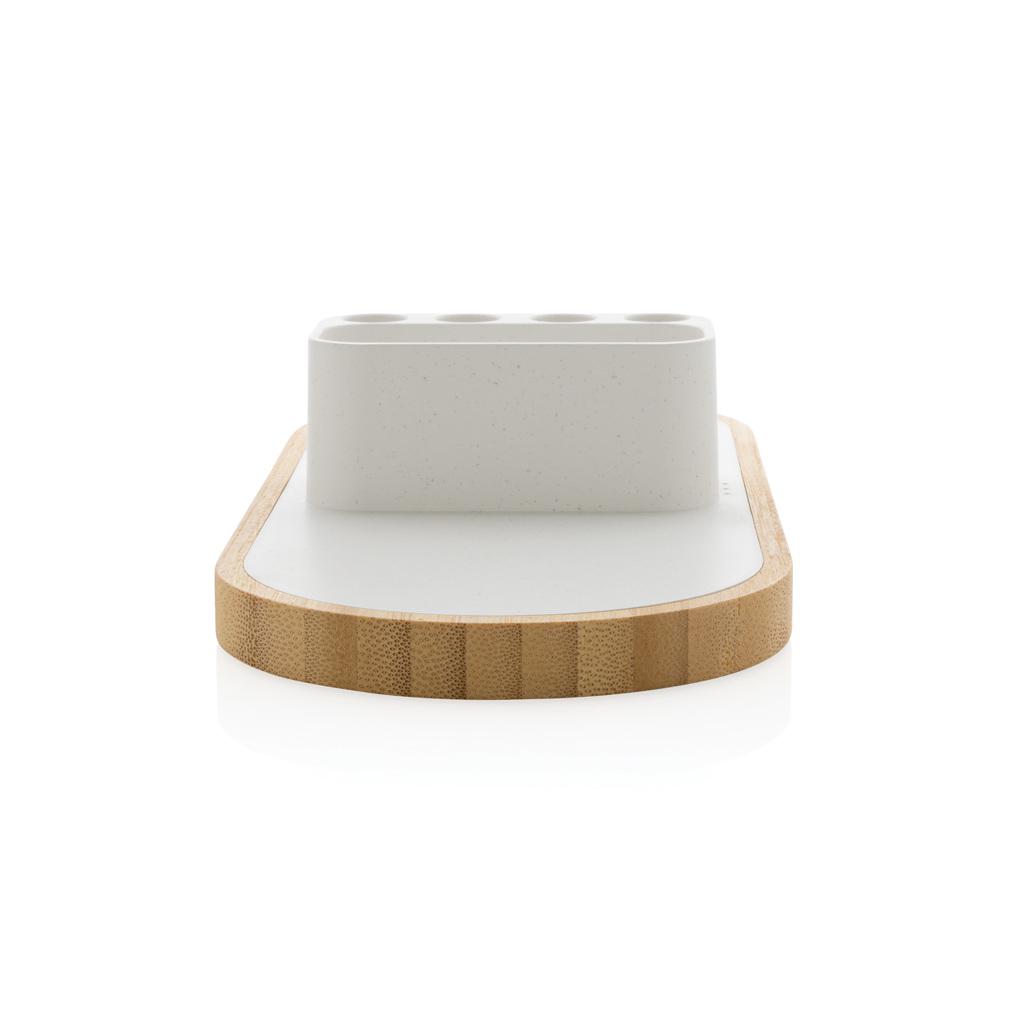 Încărcător wireless dual din plastic reciclat RCS 10W  Ontario transparent