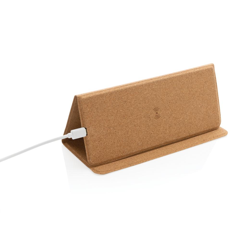 Mousepad și suport din plută cu încărcare wireless 10W brown