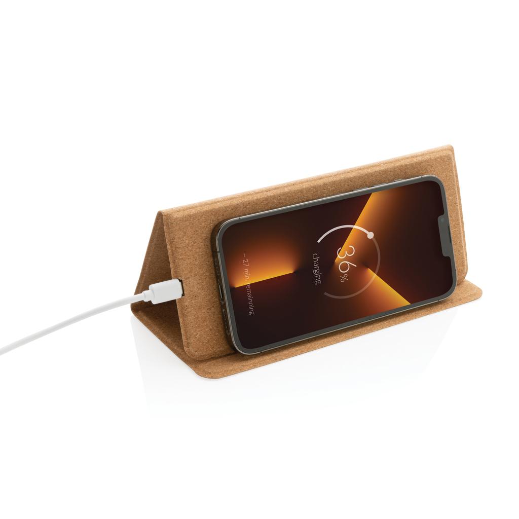 Mousepad și suport din plută cu încărcare wireless 10W brown