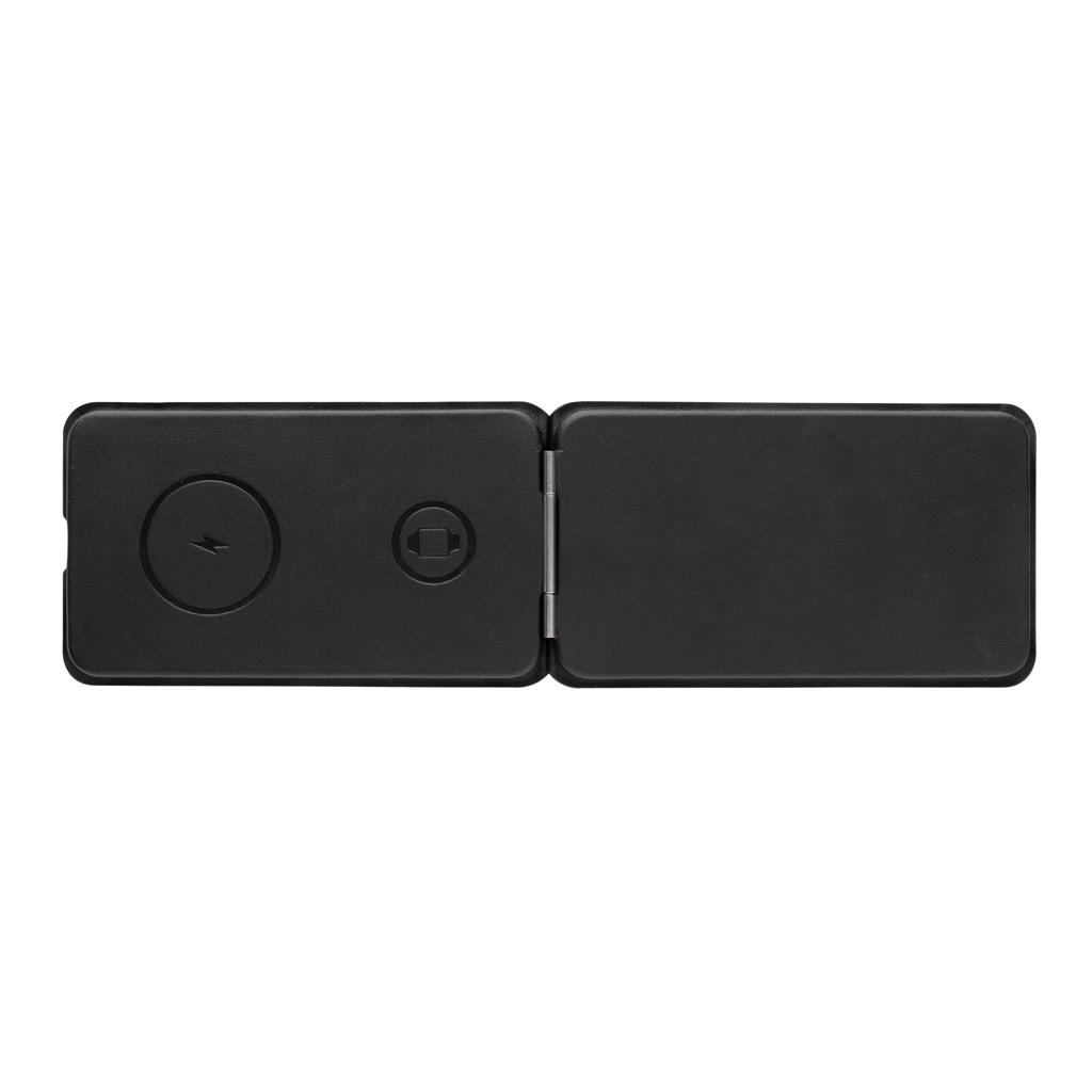 Încărcător wireless magnetic 3-în-1 15W din rPU reciclat RCS Swiss Peak black