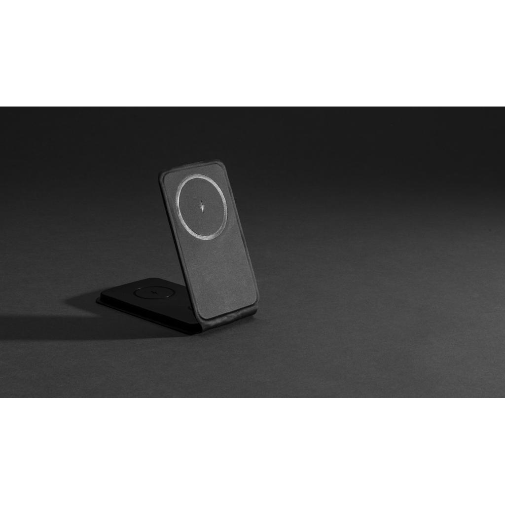 Încărcător wireless magnetic 3-în-1 15W din rPU reciclat RCS Swiss Peak black