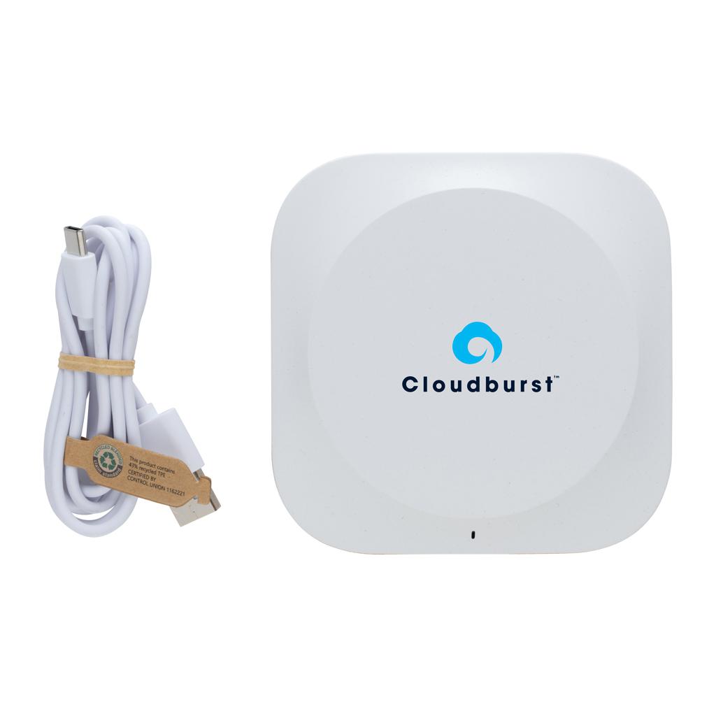 Încărcător wireless 10W din plastic reciclat și plută Oregon brown