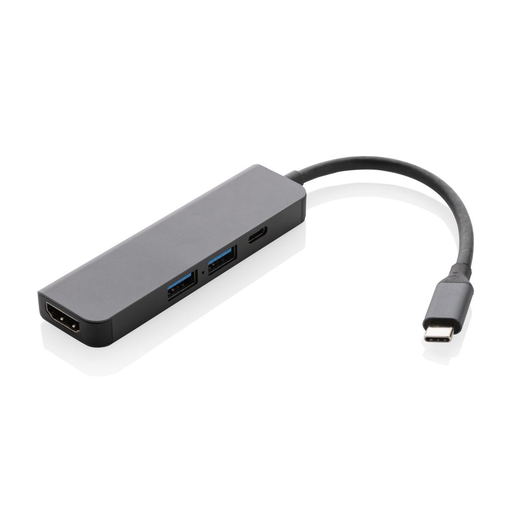 Hub Terra din aluminiu reciclat RCS cu intrare HDMI grey