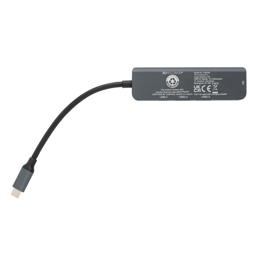 Hub Terra din aluminiu reciclat RCS cu intrare HDMI grey
