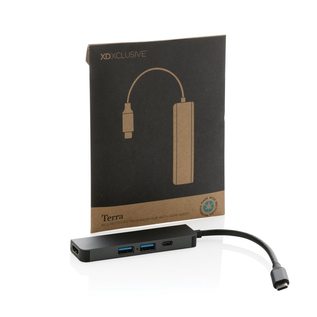 Hub Terra din aluminiu reciclat RCS cu intrare HDMI grey