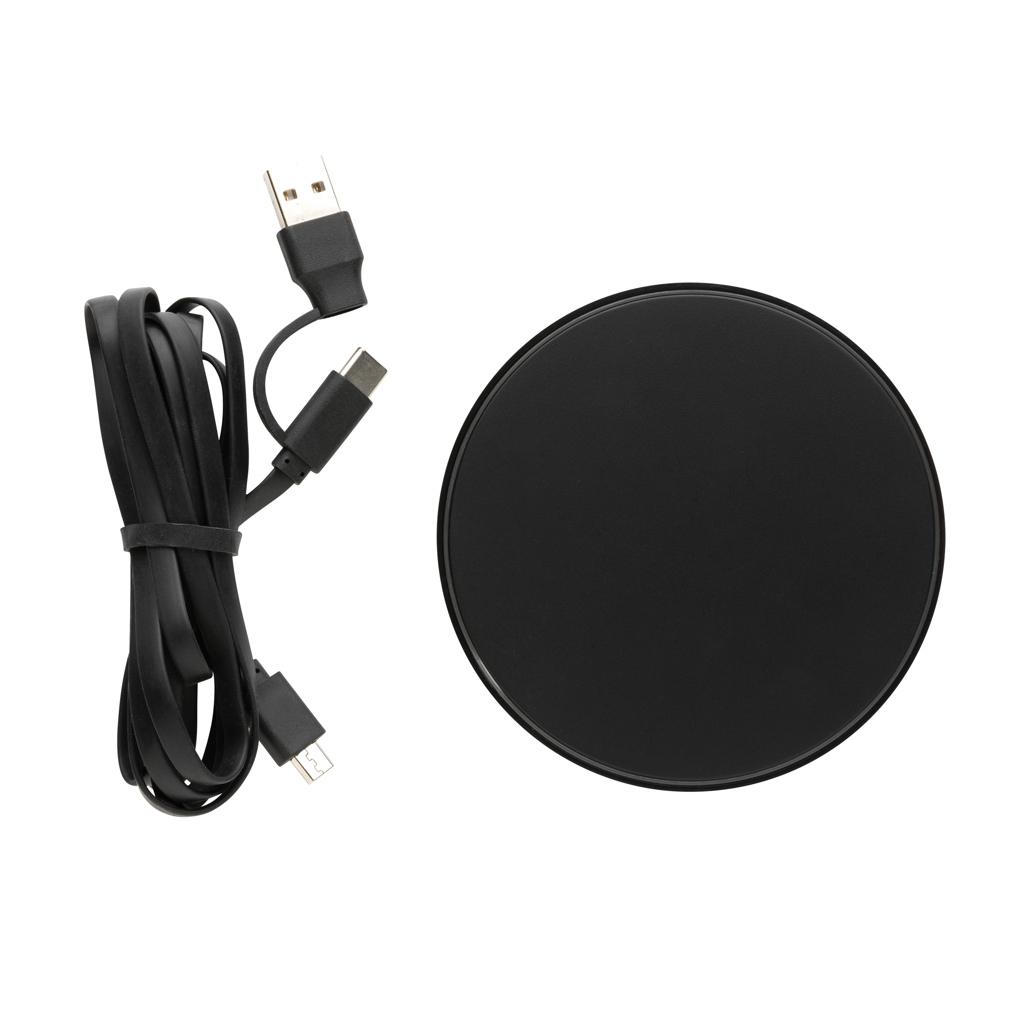 Încărcător wireless 10W din plastic reciclat RCS standard black