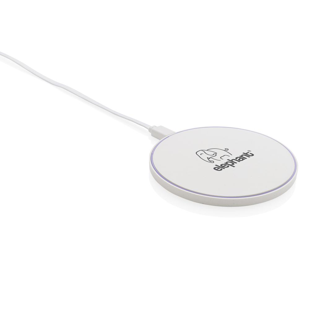 Încărcător wireless 10W din plastic reciclat RCS standard transparent
