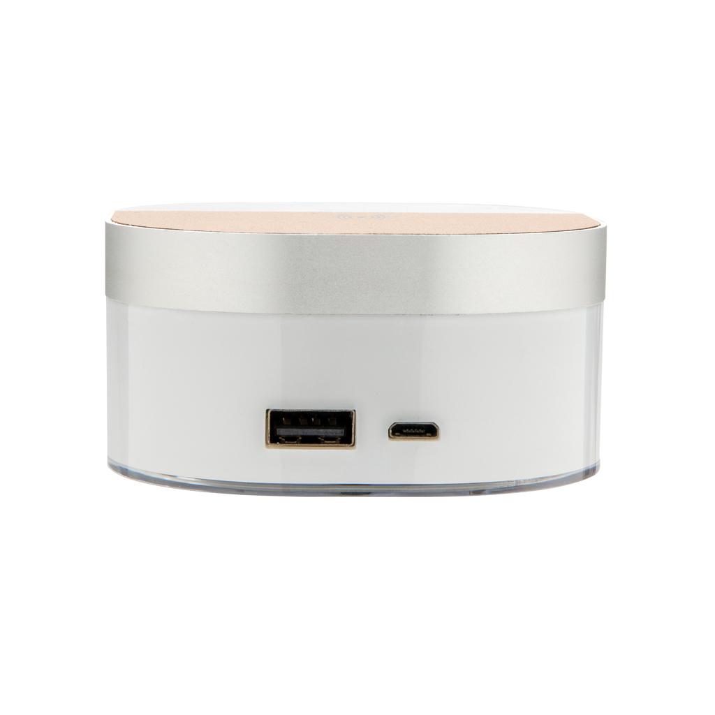 Ceas digital Aria cu încărcare wireless 5W transparent