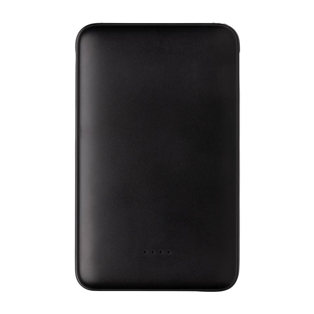 Powerbank de buzunar 5.000 mAh cu cabluri integrate black