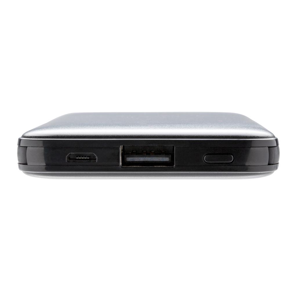 Powerbank de buzunar 5.000 mAh cu cabluri integrate black