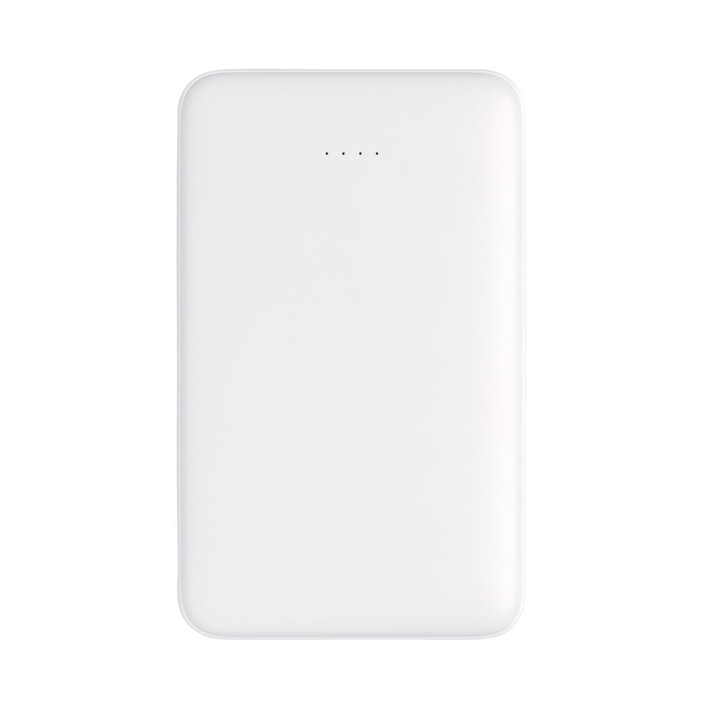 Powerbank de buzunar 5.000 mAh cu cabluri integrate transparent