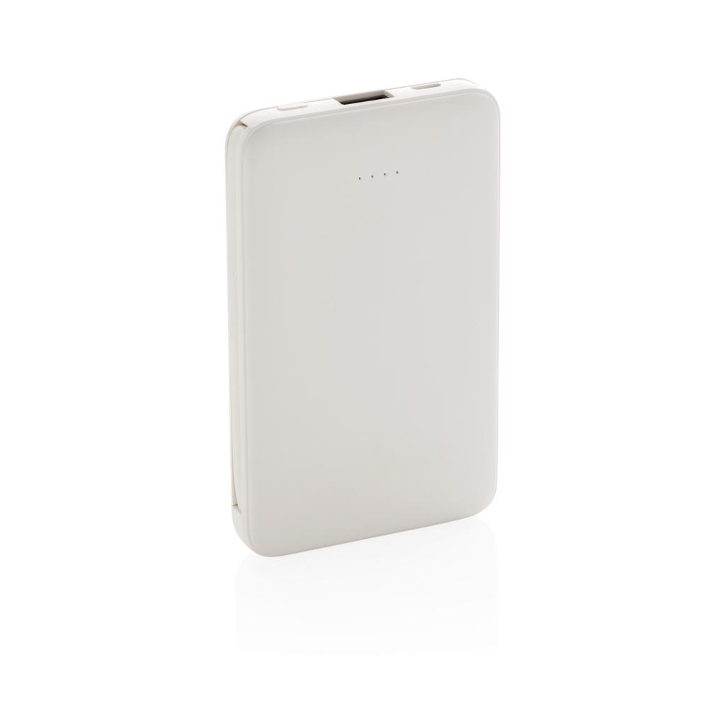 Powerbank de buzunar 5.000 mAh cu cabluri integrate transparent