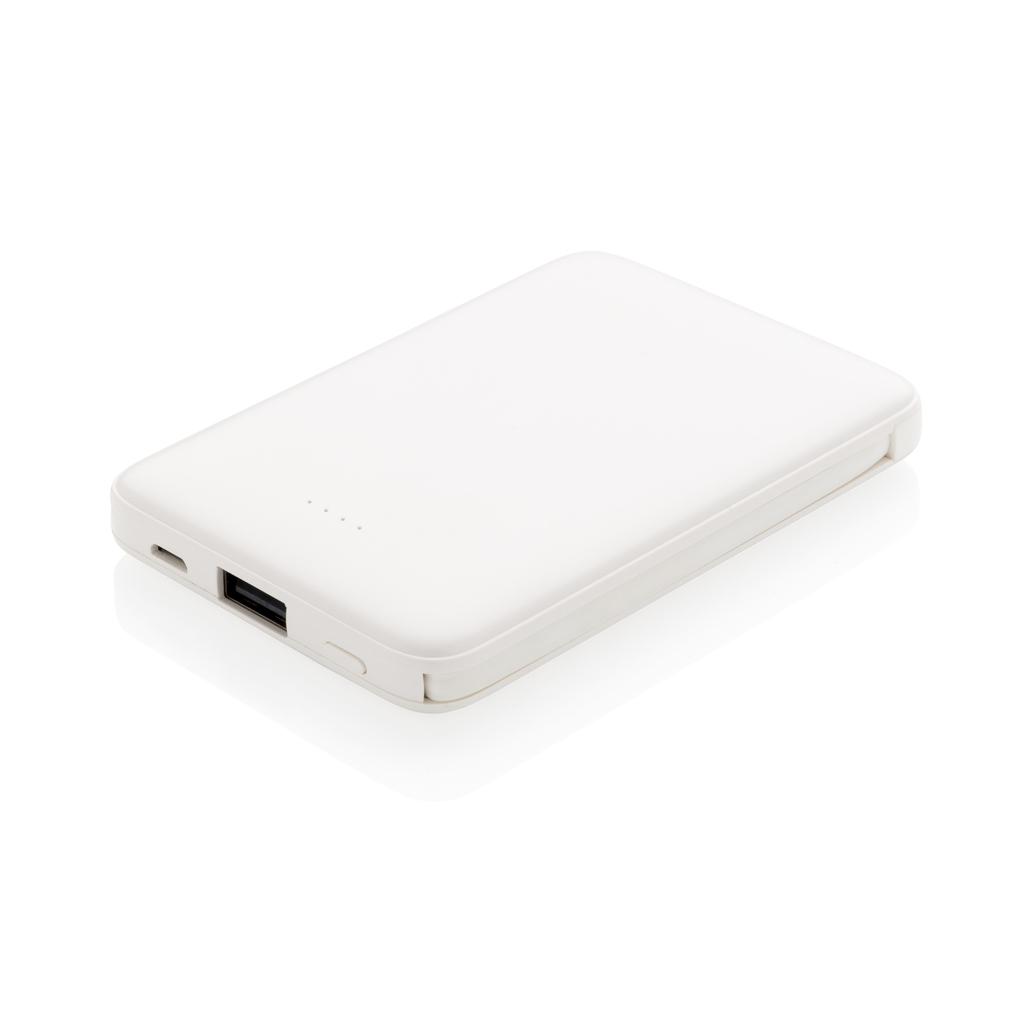 Powerbank de buzunar 5.000 mAh cu cabluri integrate transparent