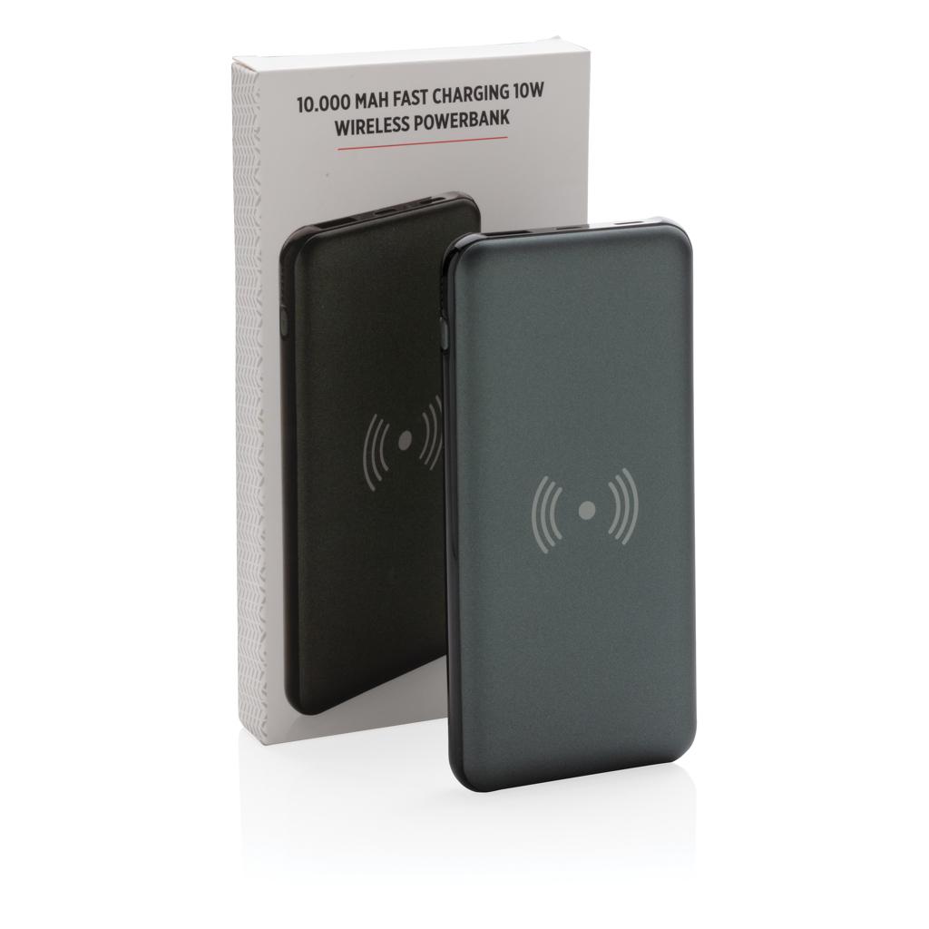 Powerbank wireless cu încărcare rapidă 10.000 mAh și 10W, cu PD grey