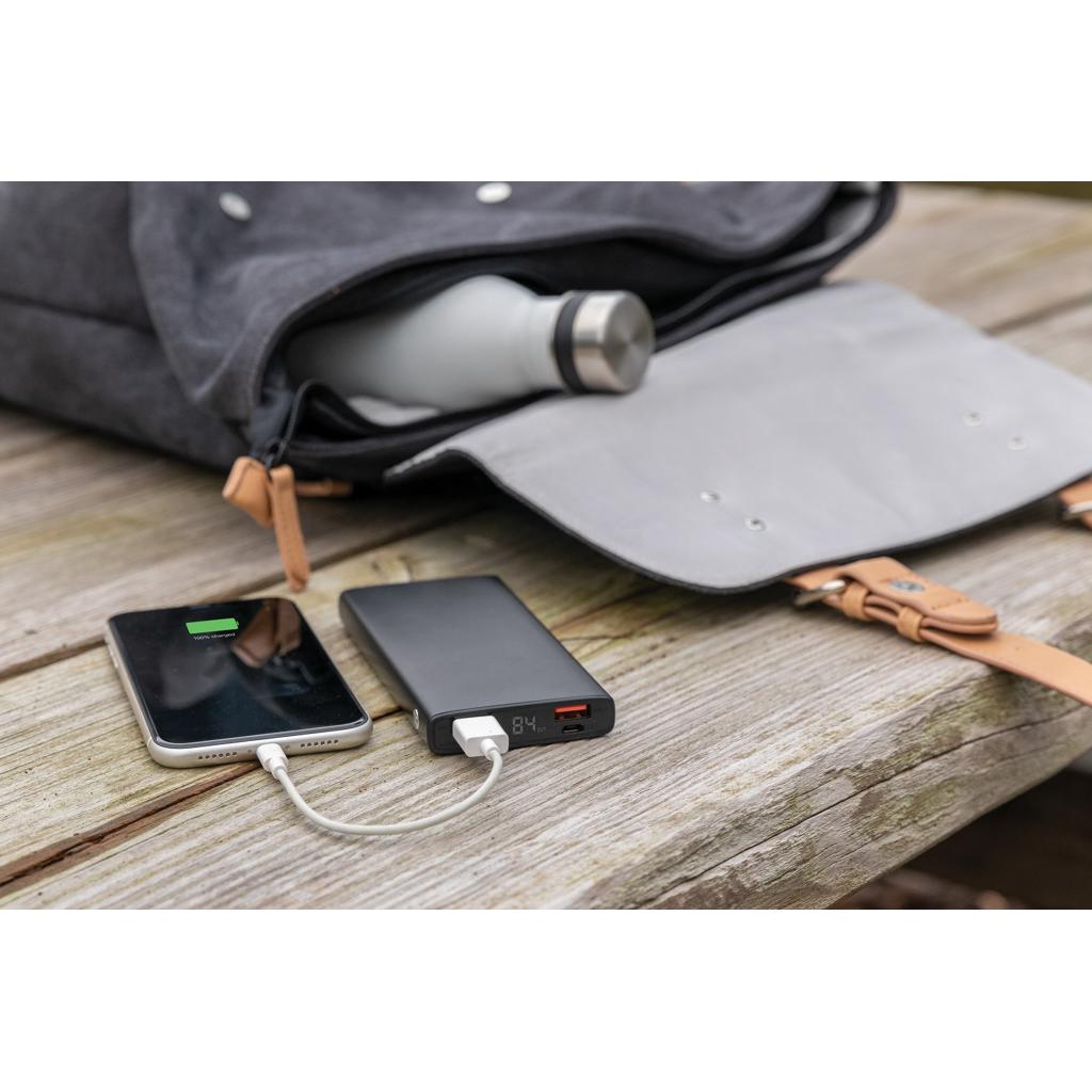 Powerbank din aluminiu 18W 10.000 mAh cu PD black