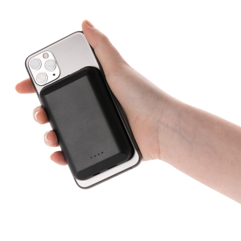 Powerbank wireless magnetic 5.000 mAh cu încărcare 5W black
